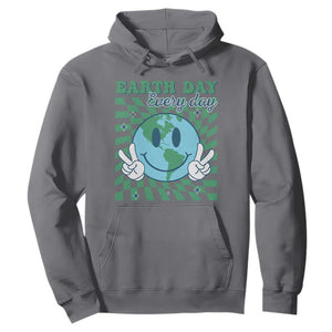 Earth Day Everyday Hoodie Smile Face Hippie Planet Anniversary TS02 Charcoal Print Your Wear