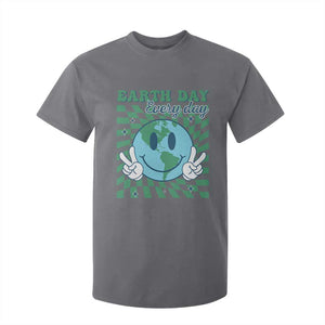 Earth Day Everyday T Shirt For Kid Smile Face Hippie Planet Anniversary TS02 Charcoal Print Your Wear