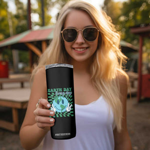 Earth Day Everyday Skinny Tumbler Smile Face Hippie Planet Anniversary TS02 Print Your Wear