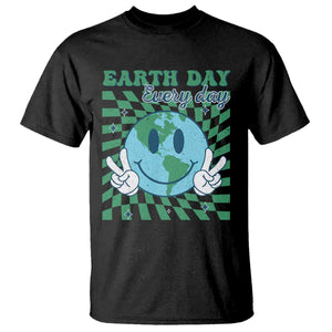 Earth Day Everyday T Shirt Smile Face Hippie Planet Anniversary TS02 Black Print Your Wear
