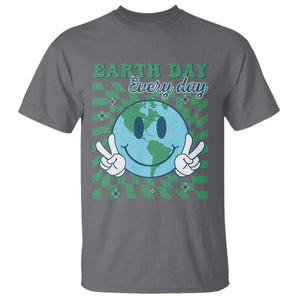 Earth Day Everyday T Shirt Smile Face Hippie Planet Anniversary TS02 Charcoal Print Your Wear