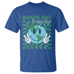Earth Day Everyday T Shirt Smile Face Hippie Planet Anniversary TS02 Royal Blue Print Your Wear