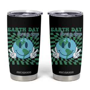 Earth Day Everyday Tumbler Cup Smile Face Hippie Planet Anniversary TS02 Black Print Your Wear