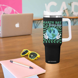 Earth Day Everyday Tumbler With Handle Smile Face Hippie Planet Anniversary TS02 Print Your Wear