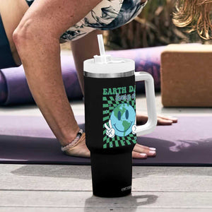 Earth Day Everyday Tumbler With Handle Smile Face Hippie Planet Anniversary TS02 Print Your Wear