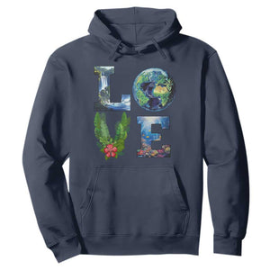 Earth Day LOVE Hoodie Planet Anniversary Everyday TS02 Navy Print Your Wear