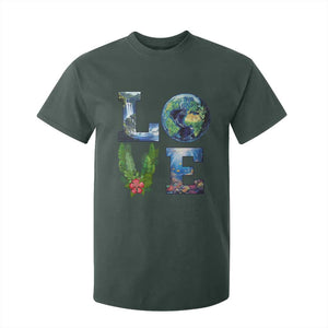 Earth Day LOVE T Shirt For Kid Planet Anniversary Everyday TS02 Dark Forest Green Print Your Wear