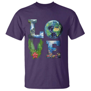 Earth Day LOVE T Shirt Planet Anniversary Everyday TS02 Purple Print Your Wear