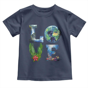 Earth Day LOVE Toddler T Shirt Planet Anniversary Everyday TS02 Navy Print Your Wear