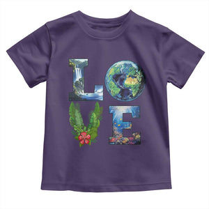 Earth Day LOVE Toddler T Shirt Planet Anniversary Everyday TS02 Purple Print Your Wear