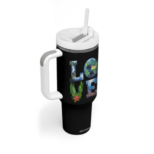 Earth Day LOVE Tumbler With Handle Planet Anniversary Everyday TS02 Print Your Wear