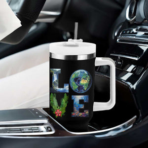 Earth Day LOVE Tumbler With Handle Planet Anniversary Everyday TS02 Print Your Wear