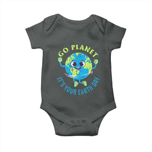 Go Planet It's Your Earth Day Baby Onesie TS02 Dark Heather Print Your Wear