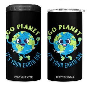 Go Planet It's Your Earth Day 4 in 1 Can Cooler Tumbler TS02 One Size: 16 oz Black Print Your Wear