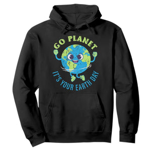 Go Planet It's Your Earth Day Hoodie TS02 Black Print Your Wear