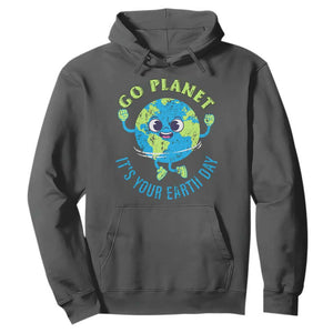 Go Planet It's Your Earth Day Hoodie TS02 Dark Heather Print Your Wear