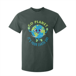 Go Planet It's Your Earth Day T Shirt For Kid TS02 Dark Forest Green Print Your Wear