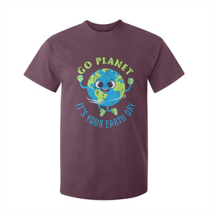 Go Planet It's Your Earth Day T Shirt For Kid TS02 Maroon Print Your Wear