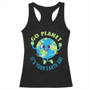 Go Planet It's Your Earth Day Racerback Tank Top TS02 Black Print Your Wear