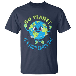 Go Planet It's Your Earth Day T Shirt TS02 Navy Print Your Wear