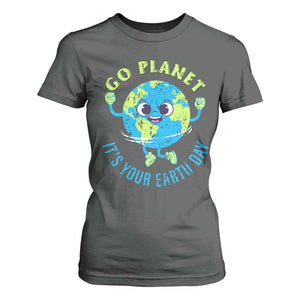 Go Planet It's Your Earth Day T Shirt For Women TS02 Dark Heather Print Your Wear