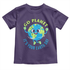 Go Planet It's Your Earth Day Toddler T Shirt TS02 Purple Print Your Wear