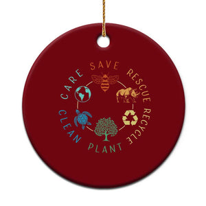 Save Bees Rescue Animals Recycle Plastic Ceramic Ornament Earth Day Protect The Environment TS02 1pc Red Print Your Wear
