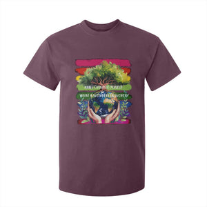Earth Day T Shirt For Kid And I Think To Myself What A Wonderful World Rainbow TS02 Maroon Print Your Wear