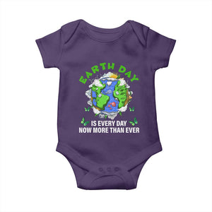 Earth Day Is Every Day Baby Onesie Now More Than Ever TS02 Purple Print Your Wear