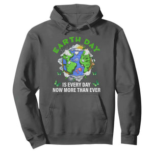 Earth Day Is Every Day Hoodie Now More Than Ever TS02 Dark Heather Print Your Wear