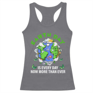 Earth Day Is Every Day Racerback Tank Top Now More Than Ever TS02 Charcoal Print Your Wear