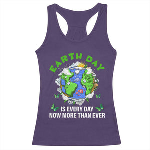 Earth Day Is Every Day Racerback Tank Top Now More Than Ever TS02 Purple Print Your Wear