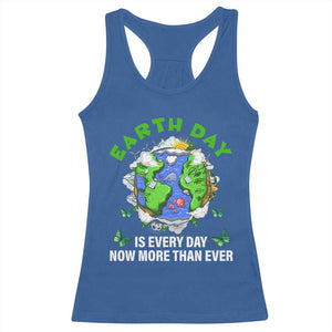 Earth Day Is Every Day Racerback Tank Top Now More Than Ever TS02 Royal Blue Print Your Wear