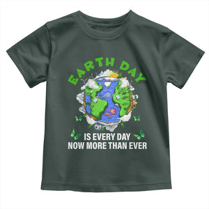 Earth Day Is Every Day Toddler T Shirt Now More Than Ever TS02 Dark Forest Green Print Your Wear