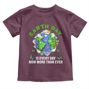 Earth Day Is Every Day Toddler T Shirt Now More Than Ever TS02 Maroon Print Your Wear