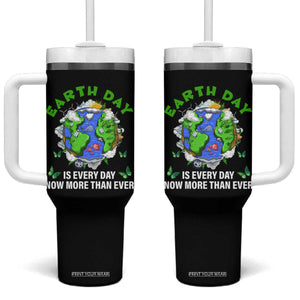 Earth Day Is Every Day Tumbler With Handle Now More Than Ever TS02 One Size: 40 oz Black Print Your Wear