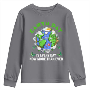 Earth Day Is Every Day Youth Sweatshirt Now More Than Ever TS02 Charcoal Print Your Wear