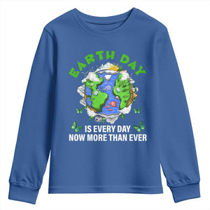 Earth Day Is Every Day Youth Sweatshirt Now More Than Ever TS02 Royal Blue Print Your Wear