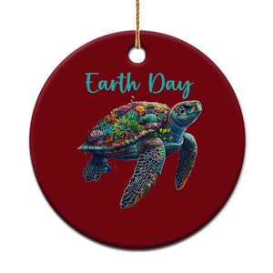 Sea Turtle Earth Day Ceramic Ornament Save The Earth TS02 1pc Red Print Your Wear