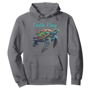 Sea Turtle Earth Day Hoodie Save The Earth TS02 Charcoal Print Your Wear