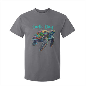 Sea Turtle Earth Day T Shirt For Kid Save The Earth TS02 Charcoal Print Your Wear