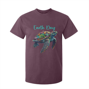 Sea Turtle Earth Day T Shirt For Kid Save The Earth TS02 Maroon Print Your Wear