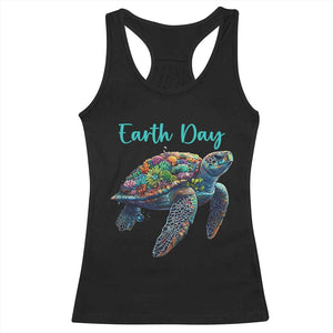 Sea Turtle Earth Day Racerback Tank Top Save The Earth TS02 Black Print Your Wear