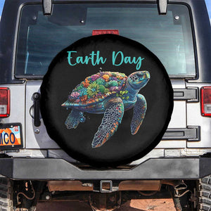 Sea Turtle Earth Day Spare Tire Cover Save The Earth TS02 No hole Black Print Your Wear