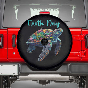 Sea Turtle Earth Day Spare Tire Cover Save The Earth TS02 Black Print Your Wear