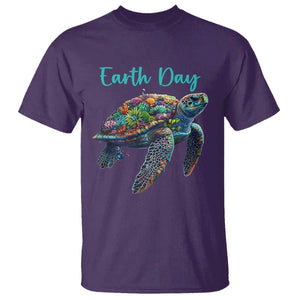 Sea Turtle Earth Day T Shirt Save The Earth TS02 Purple Print Your Wear