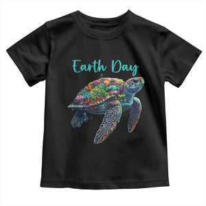 Sea Turtle Earth Day Toddler T Shirt Save The Earth TS02 Black Print Your Wear