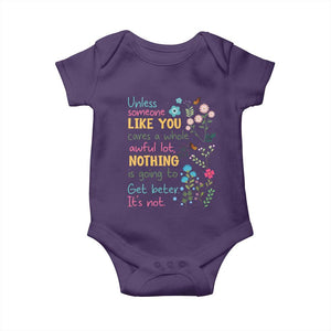 Protect Environment Baby Onesie Unless Someone Like You Cares A Whole Awful Lot TS02 Purple Print Your Wear