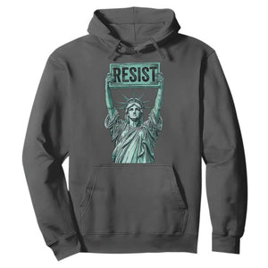 Statue of Liberty Resist Hoodie Retro TS02 Dark Heather Print Your Wear