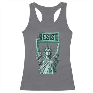 Statue of Liberty Resist Racerback Tank Top Retro TS02 Charcoal Print Your Wear